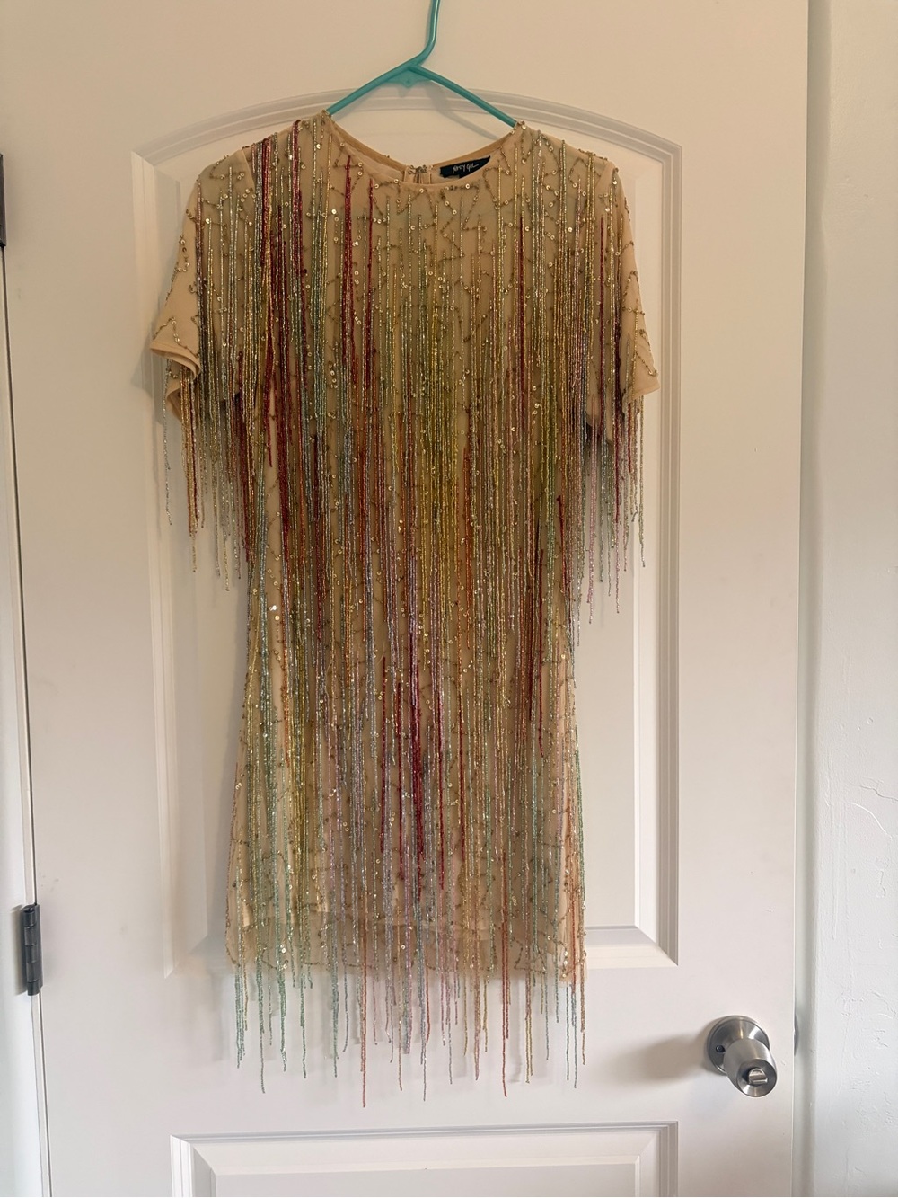 Nasty Gal Tassel Beaded Mini Shift Dress - Picture 5 of 11